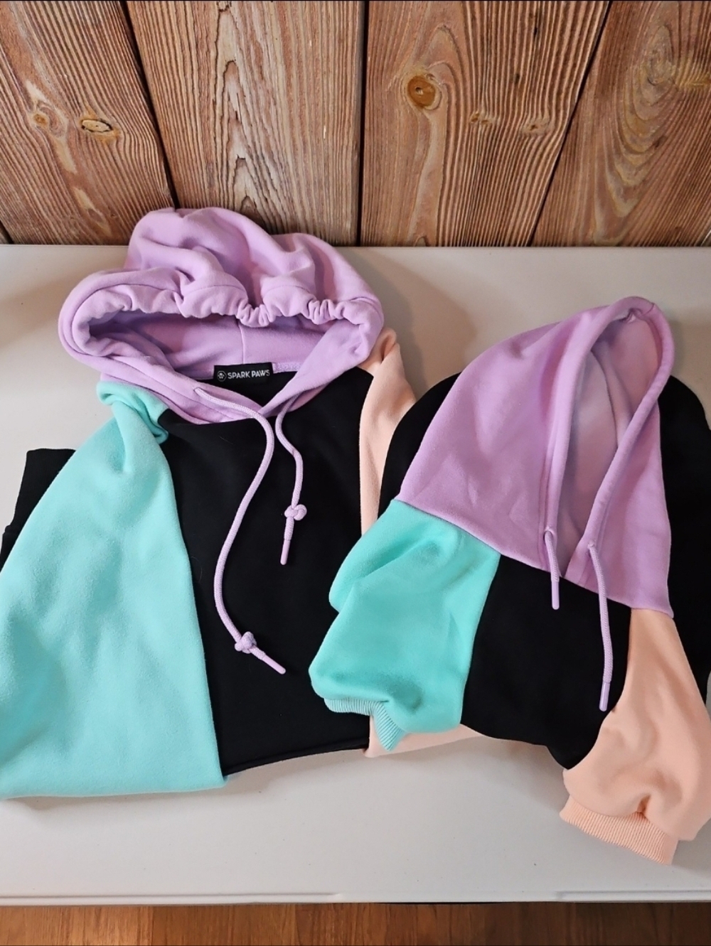 Spark Paws Matching Human Hoodie Sweatshirt and Doggy Sweatshirt Both Size Small